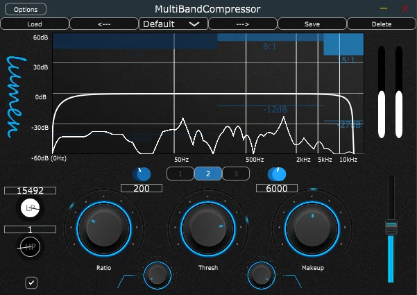 Multiband compressor plug-in interface