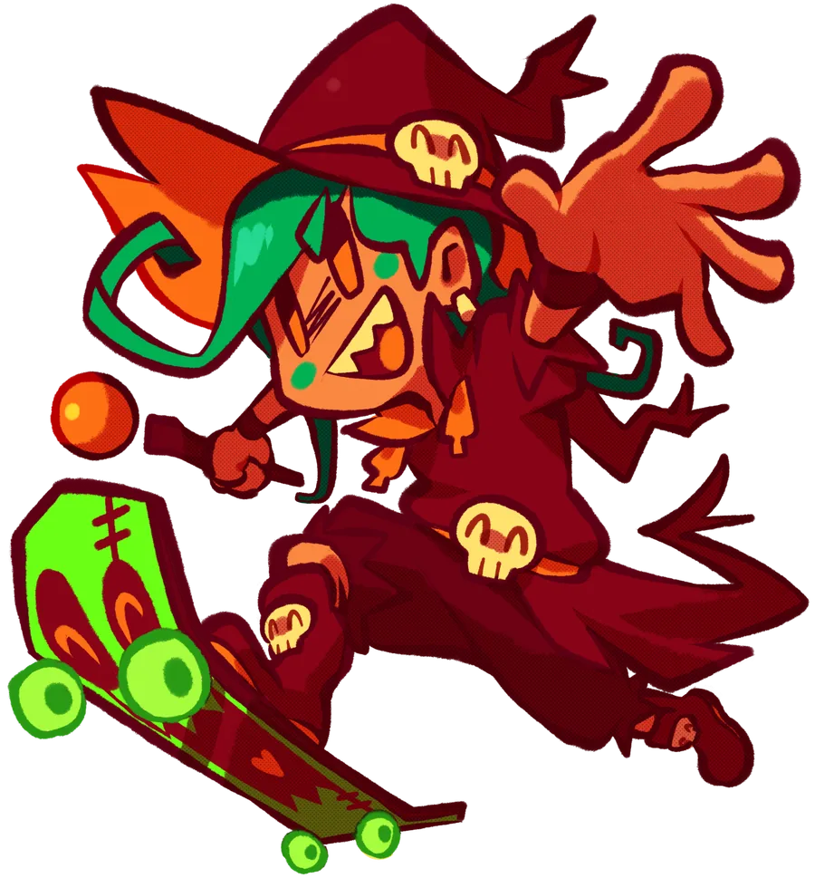 Mollie, Witchpunk's skateboarding witch