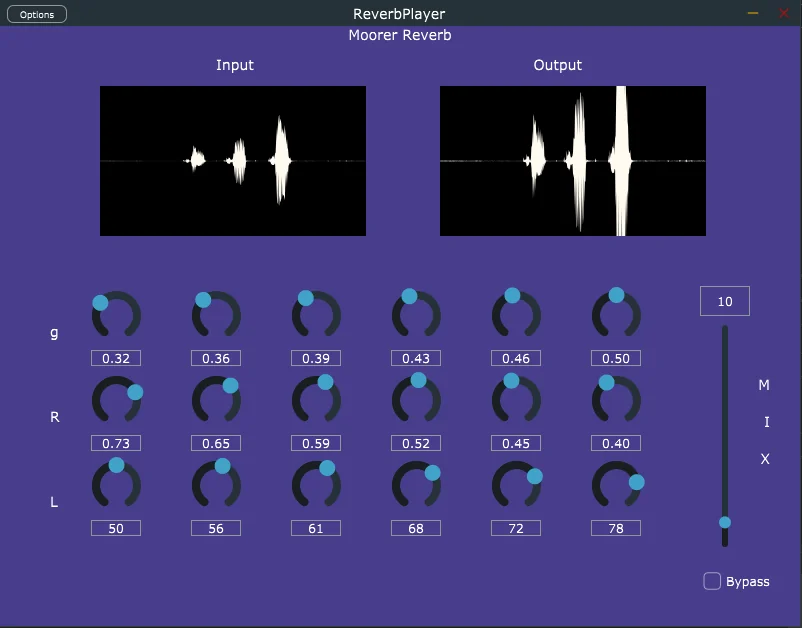Moorer reverb plug-in interface